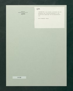 Instruktion der Aufseher und Diener für die Handhabung des Sicherheitsdienstes in den kunsthistorischen Sammlungen des Ah. Kaiserhauses