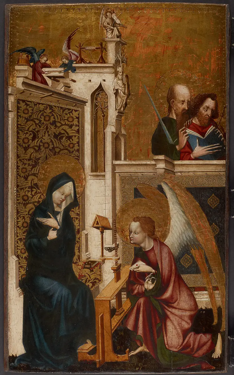 Verkündigung an Maria, Rückseite: hl. Dorothea