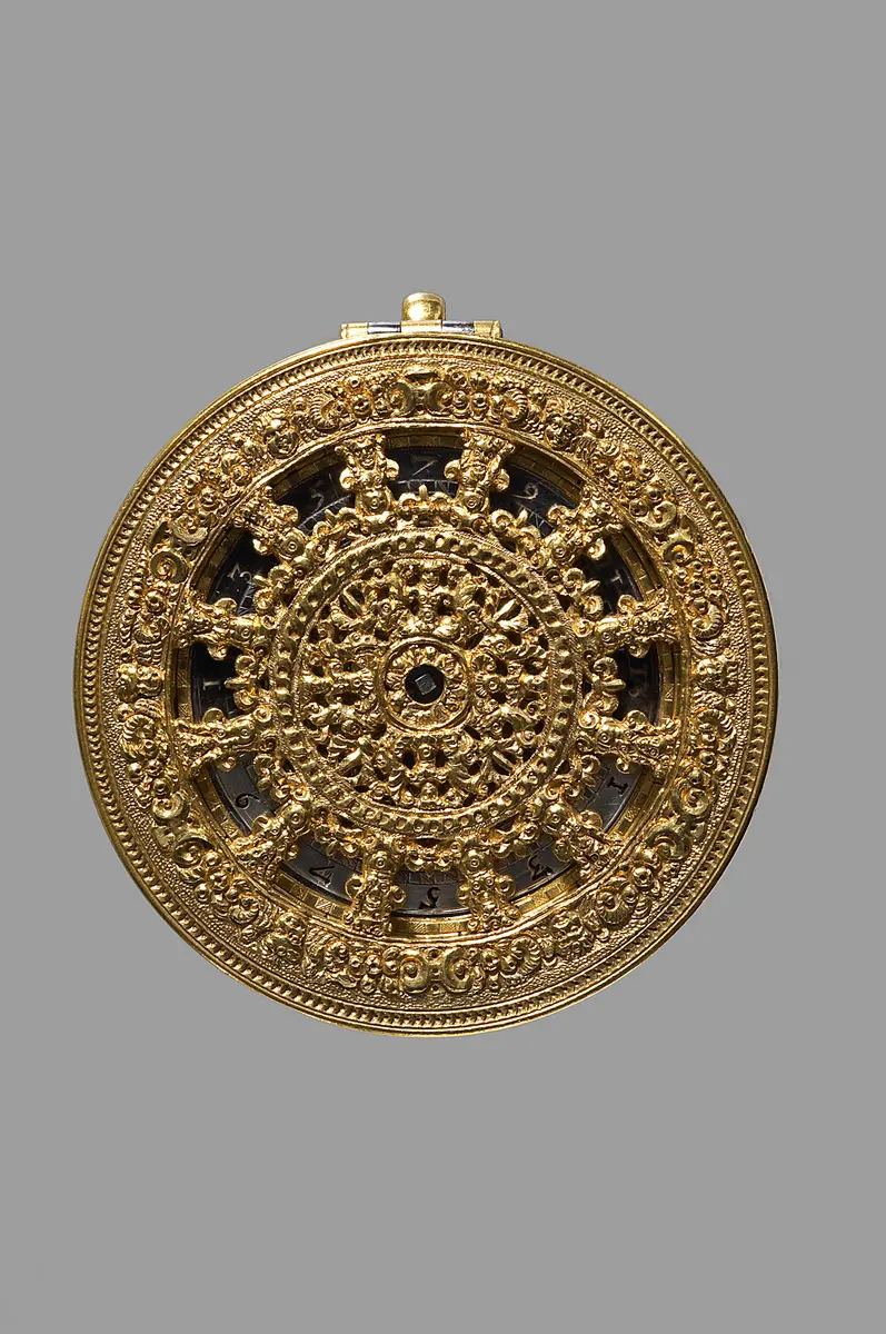 Dosenförmige Anhängeuhr