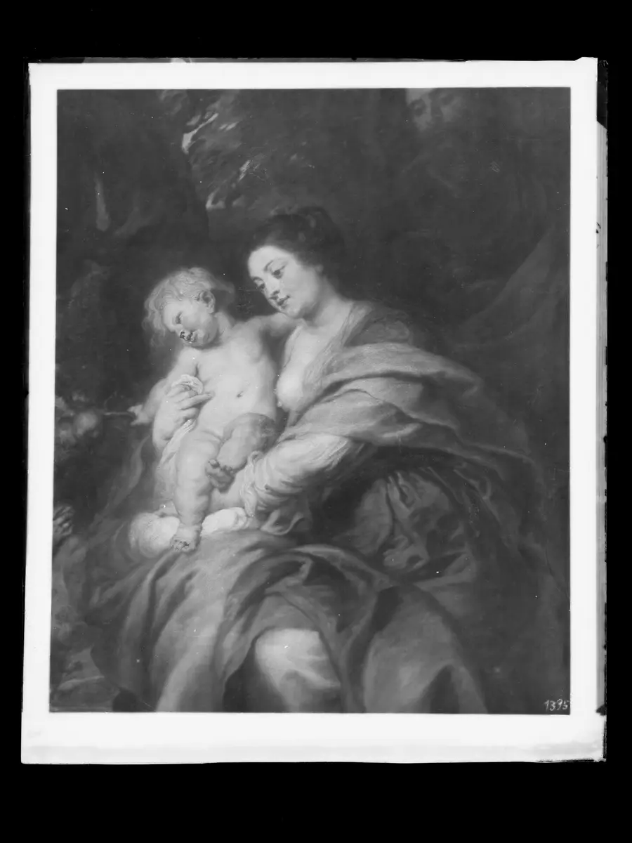 Ildefonso-Altar: Die Hl. Familie unter dem Apfelbaum (Außenseiten der Flügel)