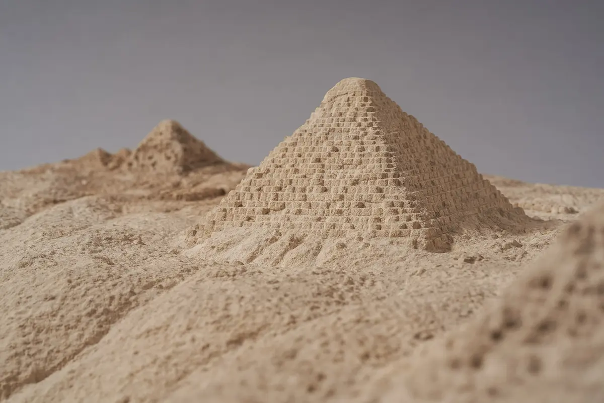 Modell des Giza-Plateaus mit Pyramiden