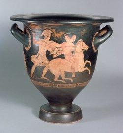 Achilleus verfolgt den trojanischen Königsohn Troilos