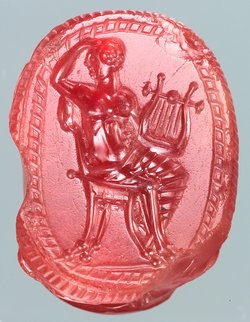 Sitzender Achilles mit Leier