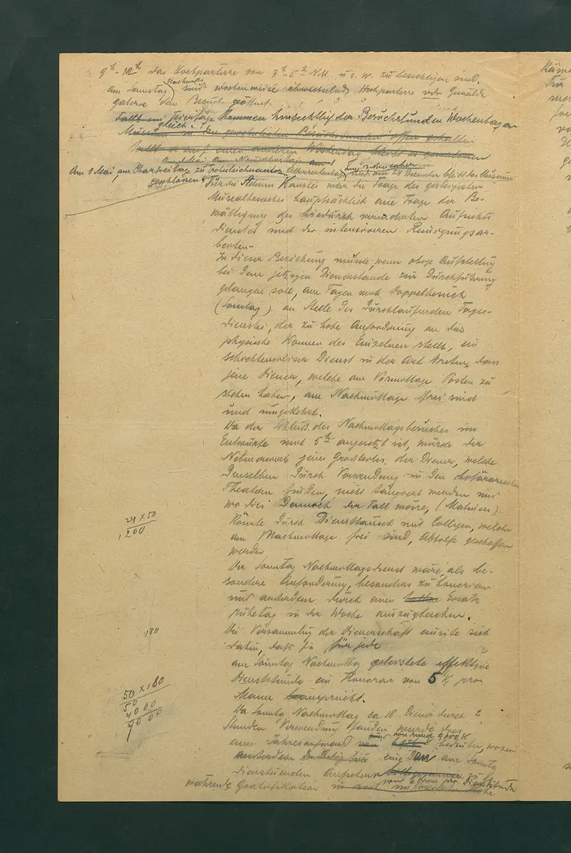 Besuchsordnung des Kunsthistorischen Museums für den Sommer 1919