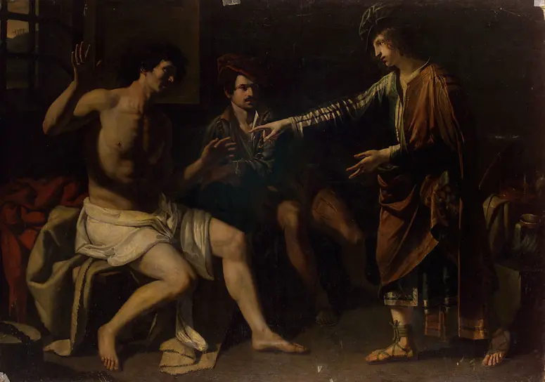 Joseph deutet im Gefängnis die Träume des Mundschenks und Bäckers