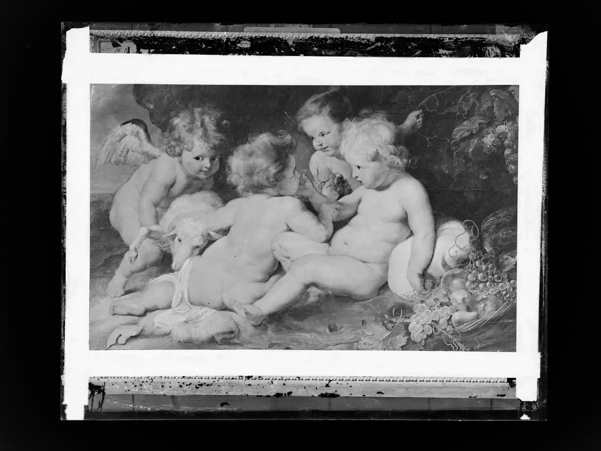 Christuskind mit Johannesknaben und zwei Engeln