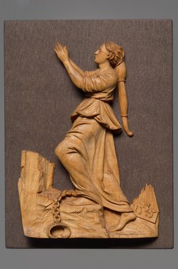 Fries mit den allegorischen Figuren der Musen und Tugenden