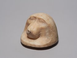 Kanope mit Deckel in Form eines Affenkopfes