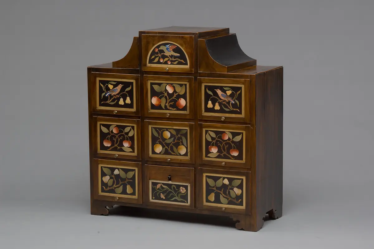 Schmuckkästchen, Kabinettschrank, Pietra-Dura-Kästchen