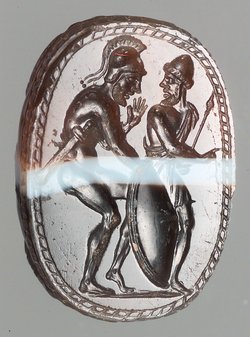 Odysseus und Diomedes aufbrechend