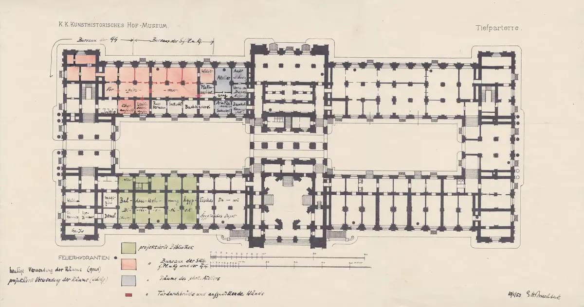 Kunsthistorisches Museum. Tiefparterre. Nutzungsplan