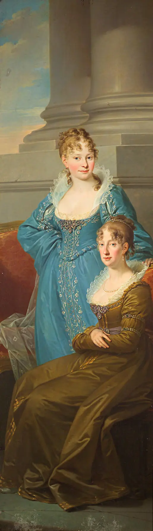 Zwei Erzherzoginnen (?): Elisabeth von Würtemberg (1767-1790) und Maria Theresia von Neapel (1772-1807), zwei Gemahlinnen Franz II. (I.) ?