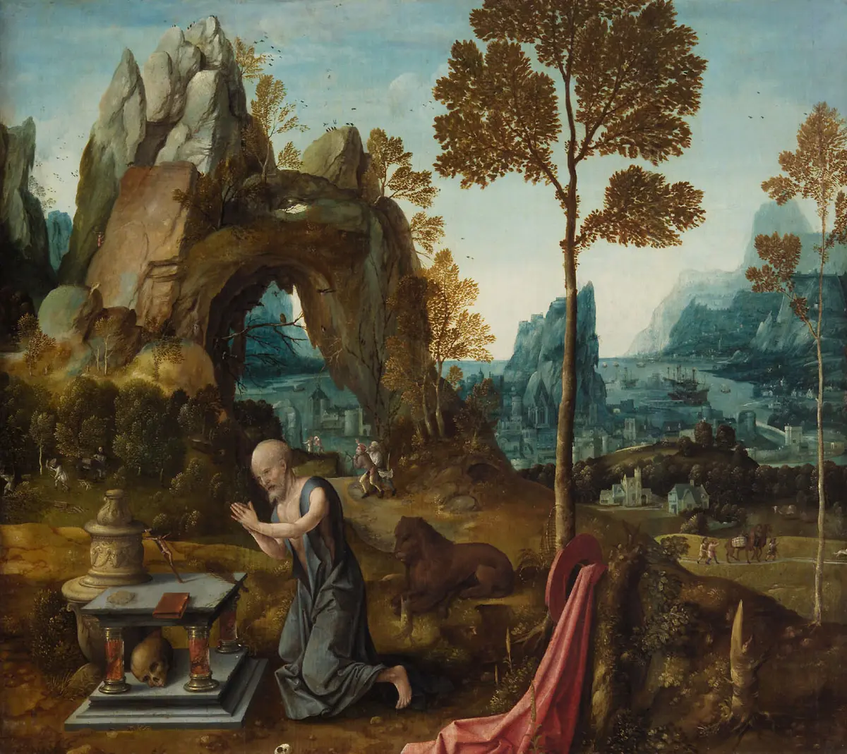 Büßender hl. Hieronymus in einer Landschaft
