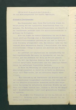 Dienstbestimmungen für das Aufsichtspersonal in den Sammlungen