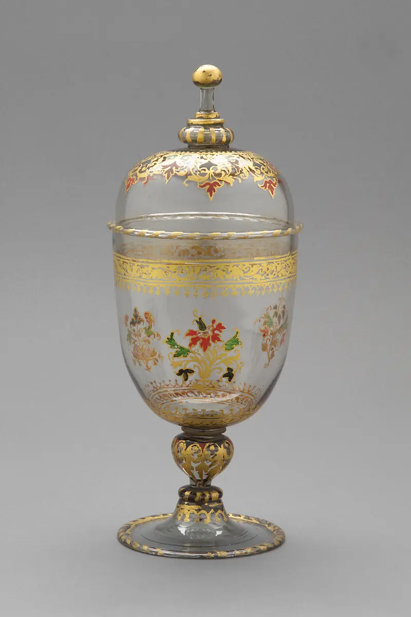 Lidded Glass Goblet
