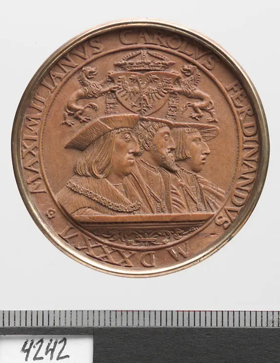 Medaillon mit den Bildnissen von Maximilian I., Karl V. und Ferdinand I.