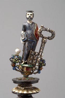 Ostensorium mit einem Stück des Spottrohres Christ