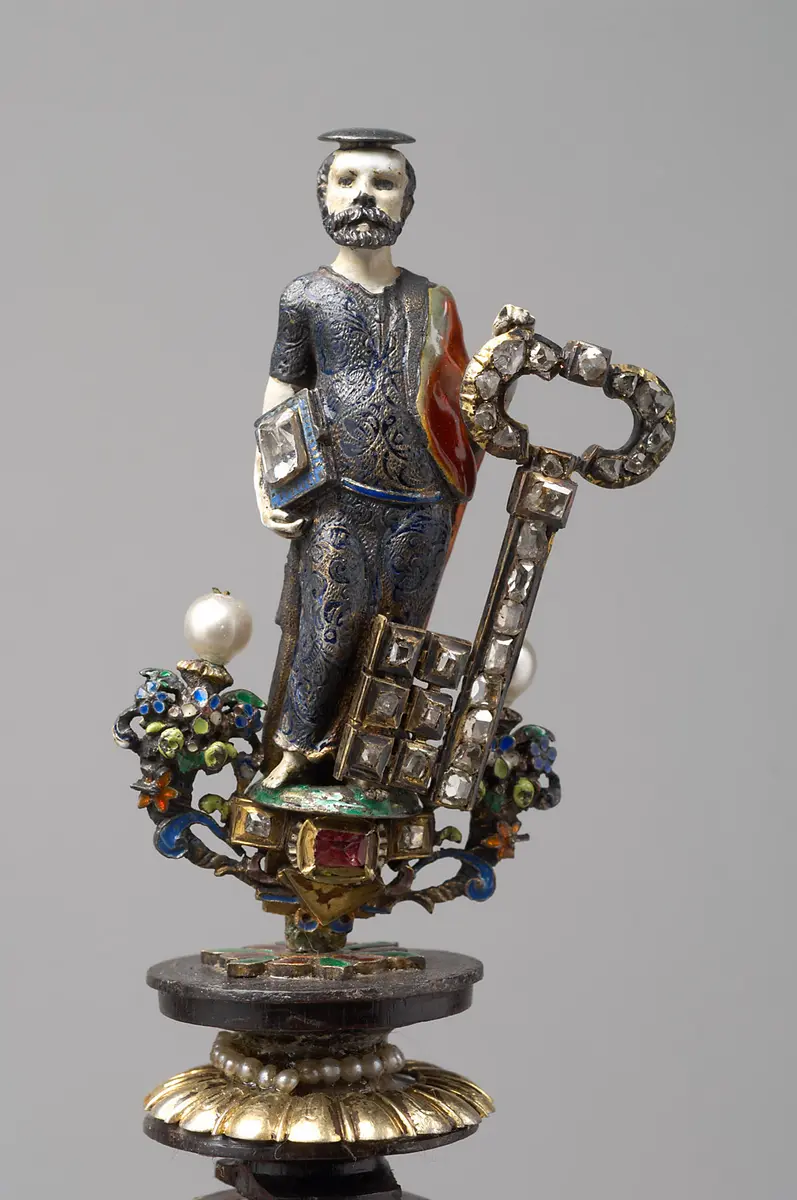 Ostensorium mit einem Stück des Spottrohres Christ