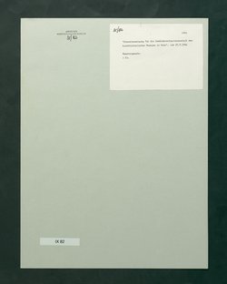 Dienstordnung für die Gemälderestaurieranstalt des Kunsthistorischen Museums