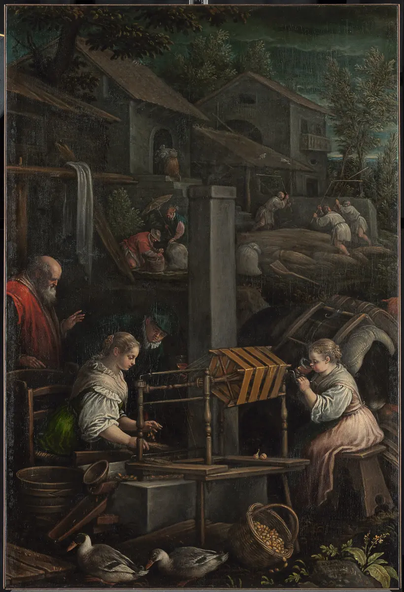 Spinnerei und Weberei (Juli)