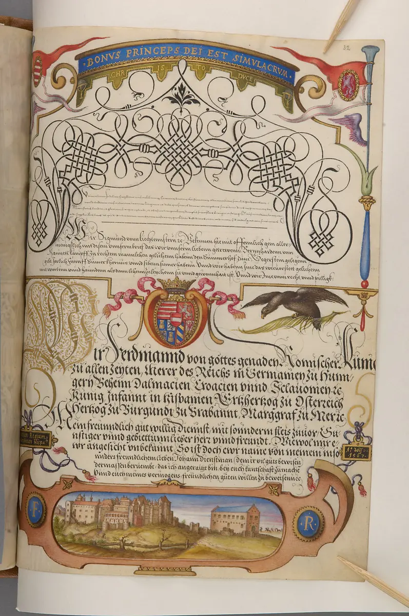 Schriftmusterbuch; 127 Blatt Pergament