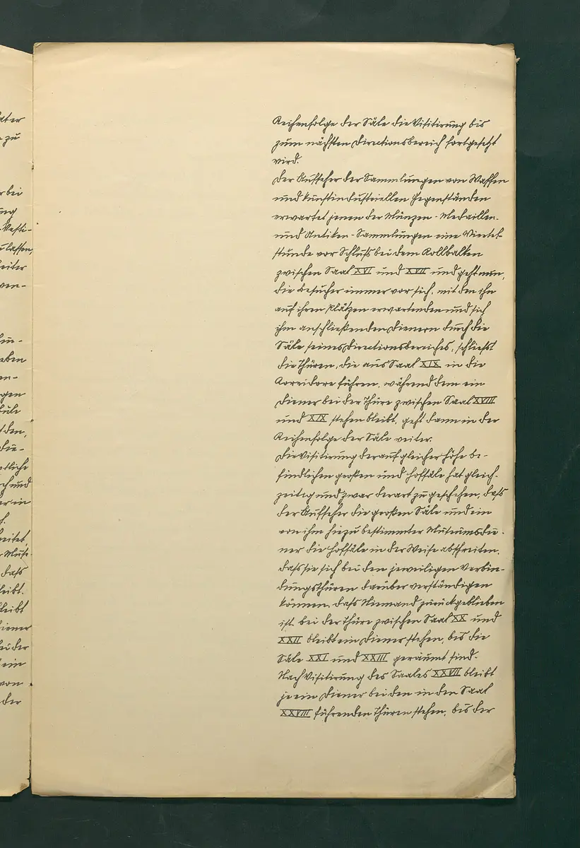 handschriftliche Dienstordnung für Museumsaufseher