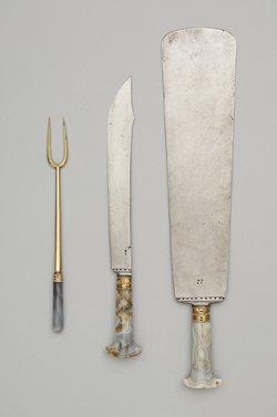 Gabel, Vorschneidemesser und Vorlegemesser