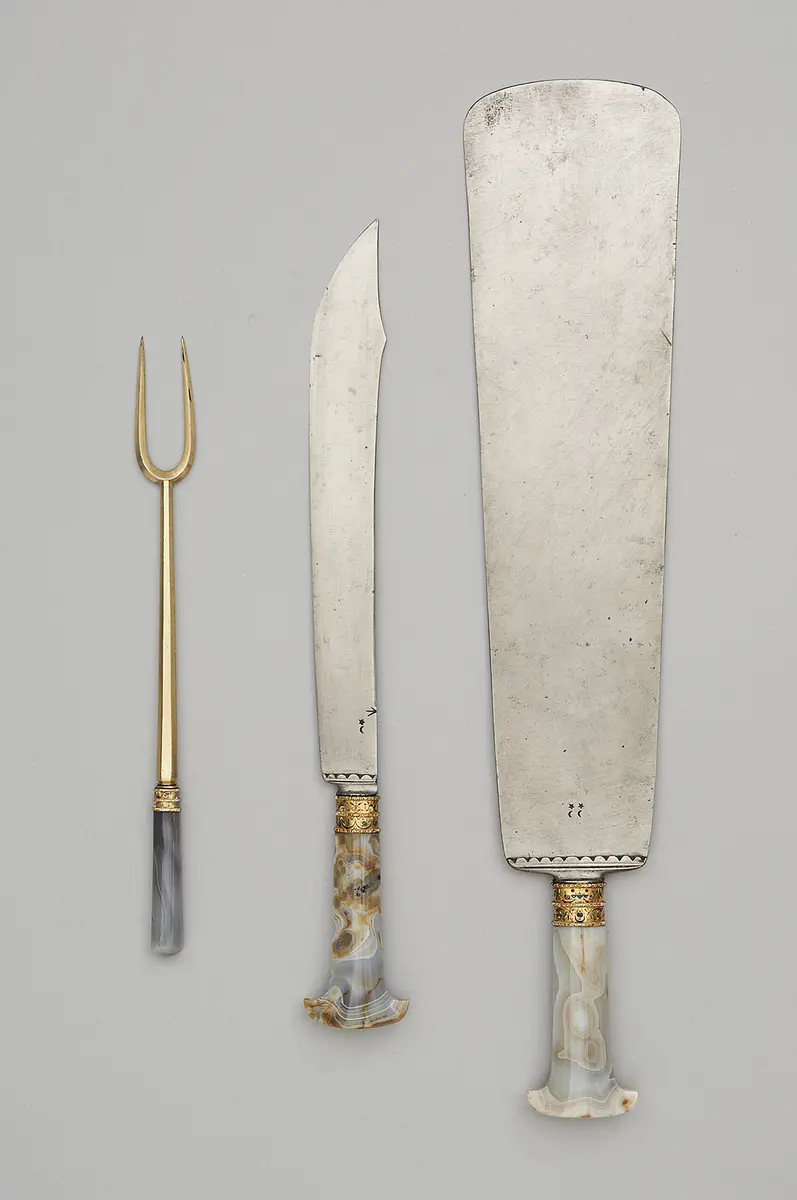 Gabel, Vorschneidemesser und Vorlegemesser