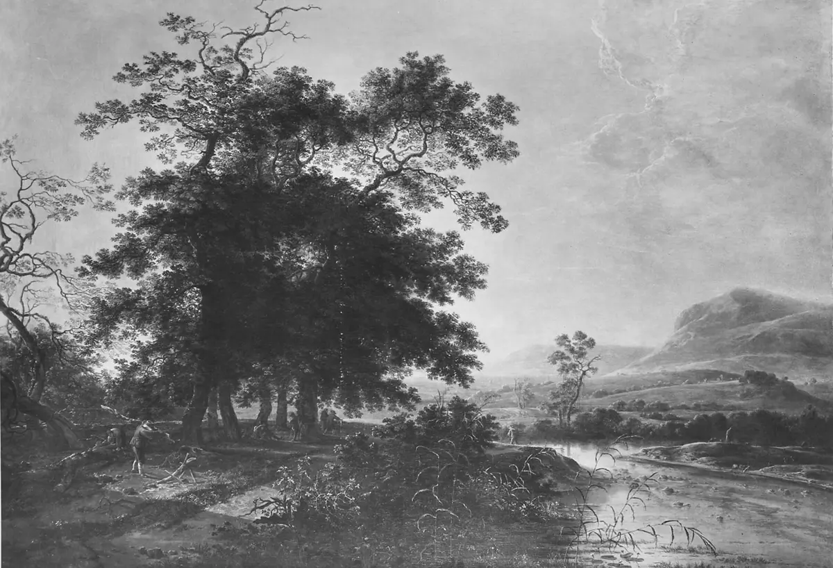 Landschaft bei Sonnenuntergang