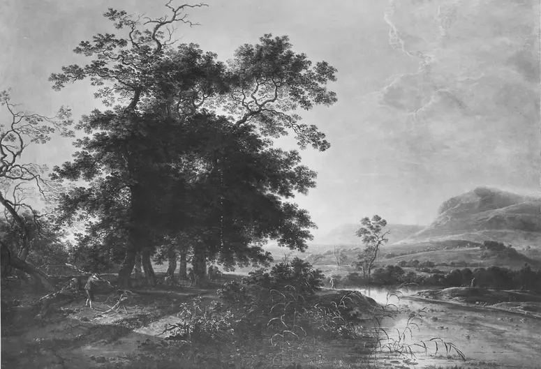 Landschaft bei Sonnenuntergang
