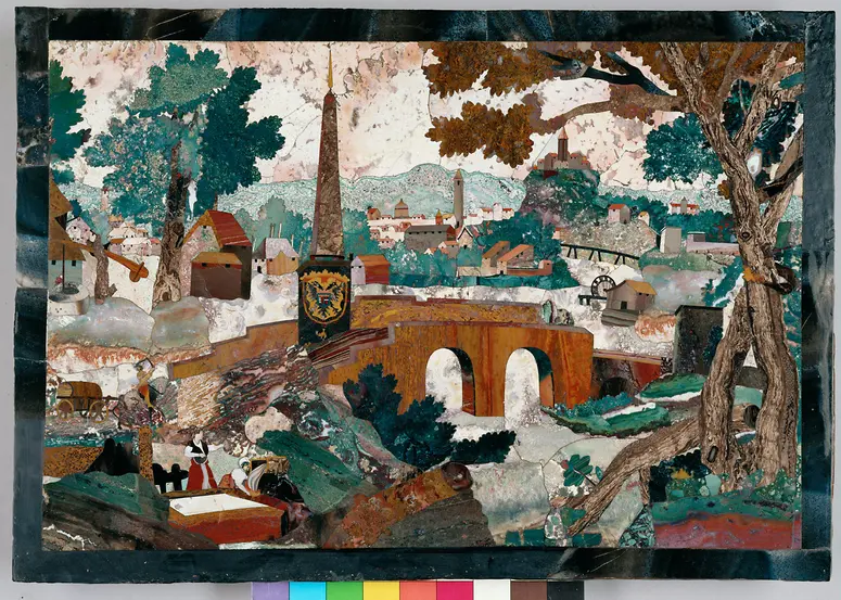 Landschaft mit Obelisk