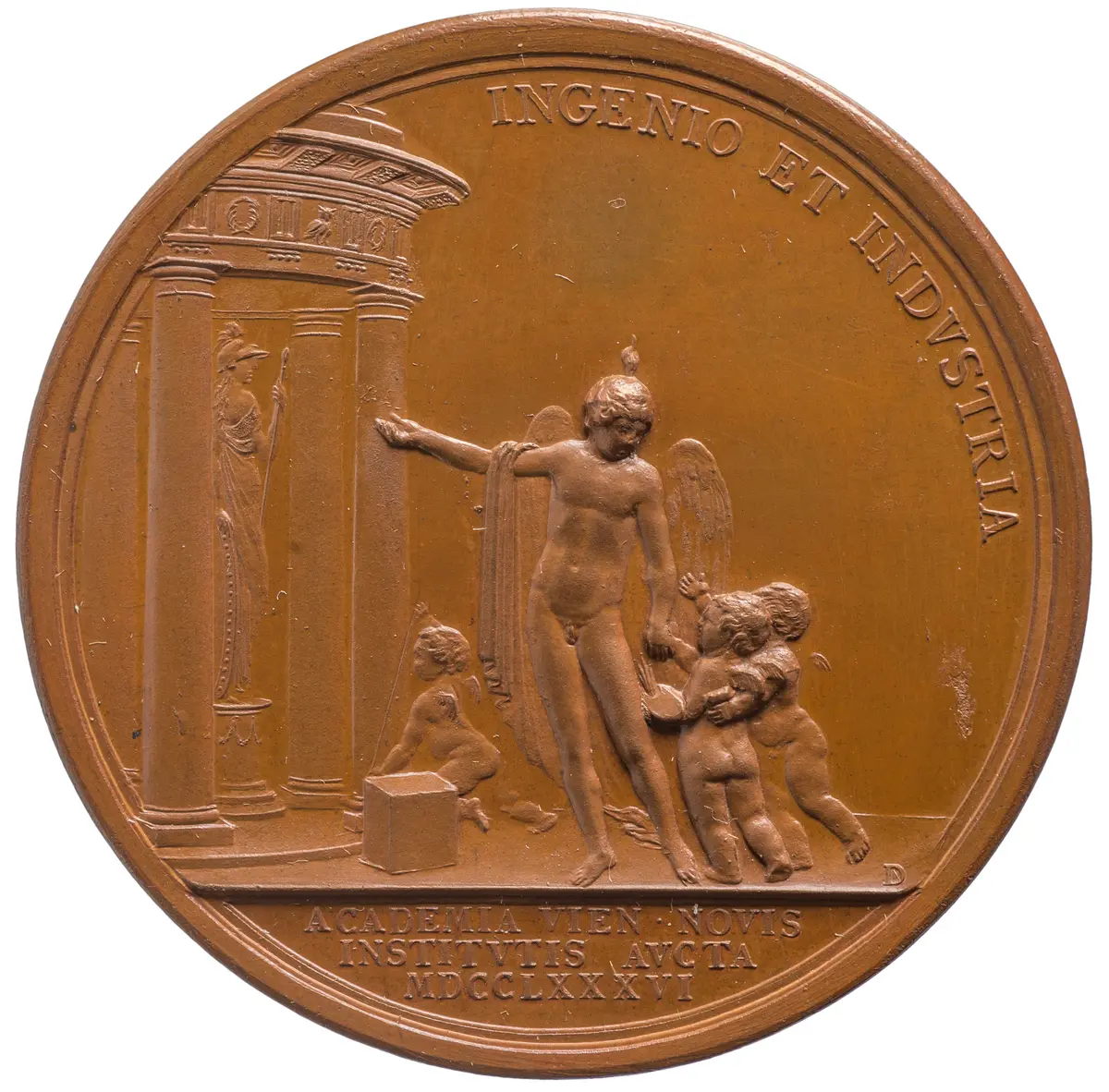 Medaille auf die Erweiterung der Akademie der Bildenden Künste in Wien