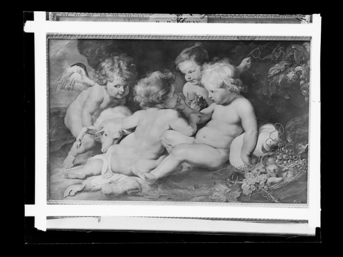 Christuskind mit Johannesknaben und zwei Engeln