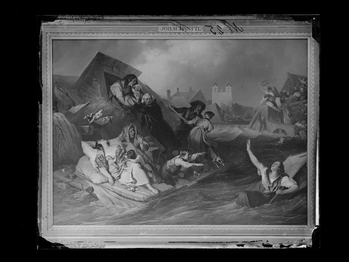 Szene aus der großen Überschwemmung in Pest 1838