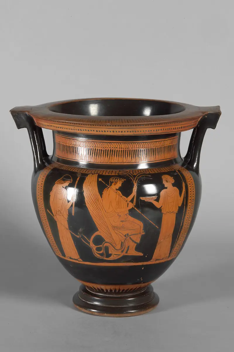 Triptolemos zwischen Demeter und Persephone