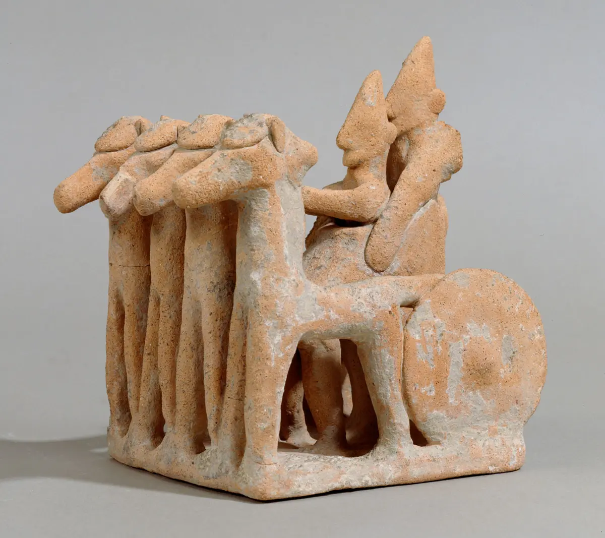 Modell eines Viergespannes (Quadriga)