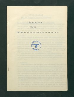 Vorschrift zur Uniformierung der Museumswache