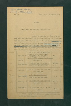 Entwurf einer Besuchsordnung für das Kunsthistorische Museum, Winter 1919/20