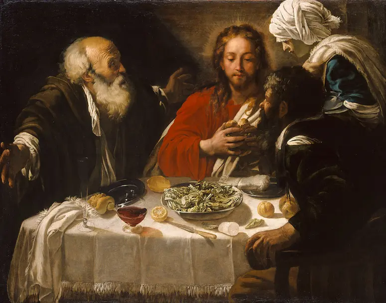 Christus und die Jünger in Emmaus