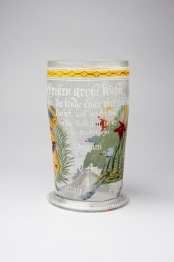 Ochsenkopfhumpen mit Reichswappen und Huldigung für Leopold I. 