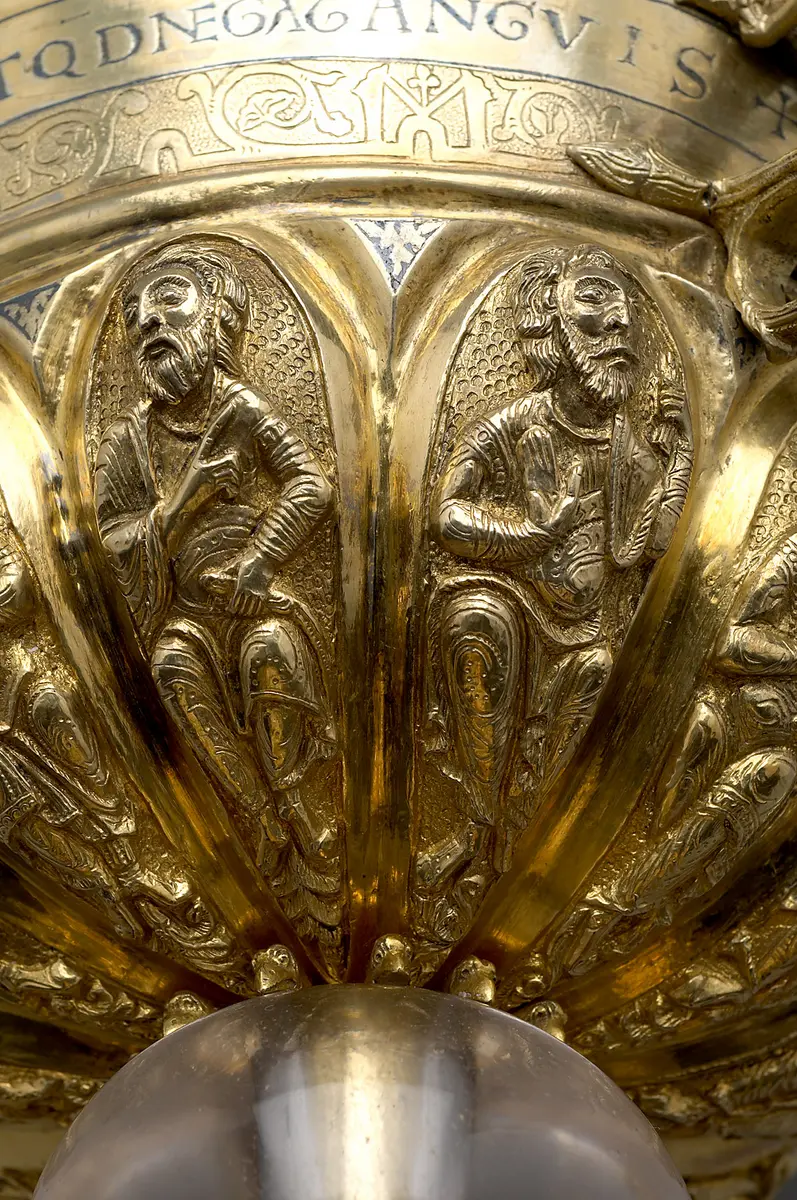 Kommunionkelch mit Patene und Saugröhrchen, sog. Kelch aus St. Peter