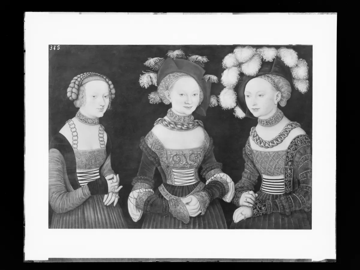 Die Prinzessinnen Sibylla (1515-1592), Emilia (1516-1591) und Sidonia (1518-1575) von Sachsen