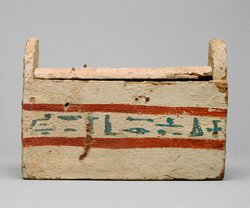 Uschebti-Kasten und die zugehörigen Uschebti aus Ton (196 Stk.)