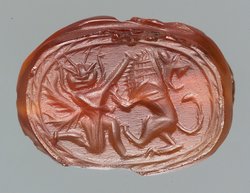 Gorgo im Kampf mit einem Löwen