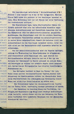 Dienstbestimmungen für das Aufsichtspersonal in den Sammlungen