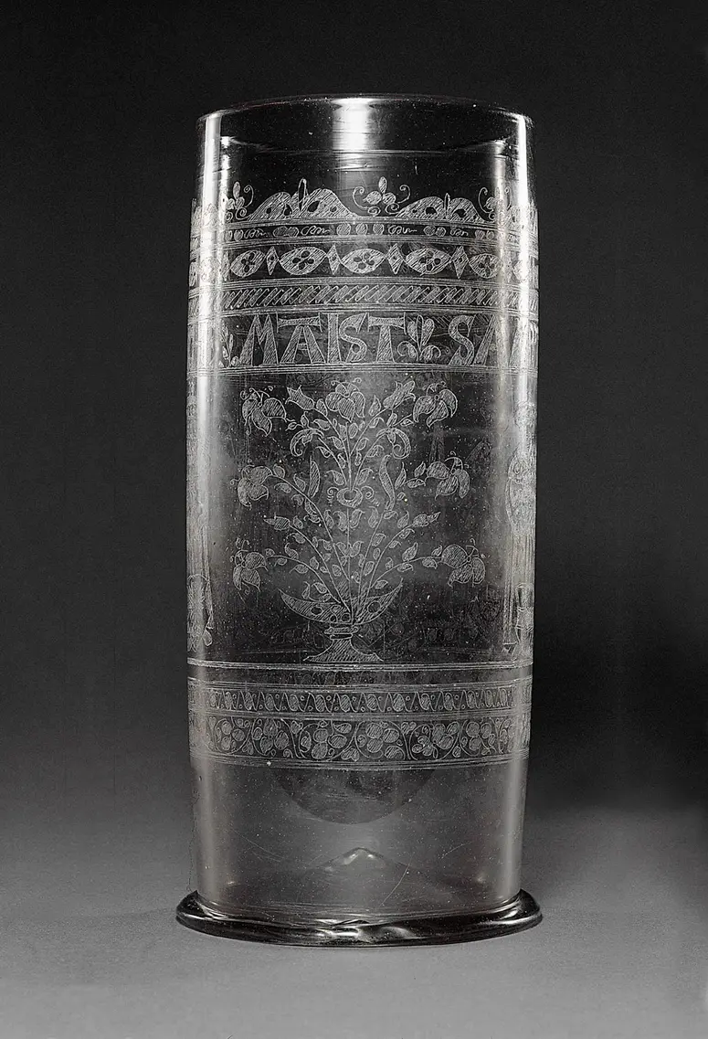 Drinking Glass (Humpen) with Depiction of the Emperor and the Seven Electors