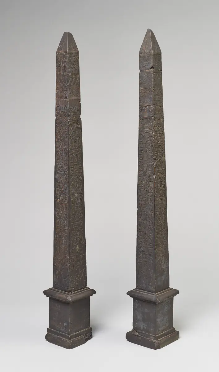 Miniaturnachbildung eines Obelisken von Sethos I. und Ramses II. aus Heliopolis