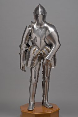 Rüstung zum Plankenstechen (welsches Stechen), ganzer blanker Turnierharnisch