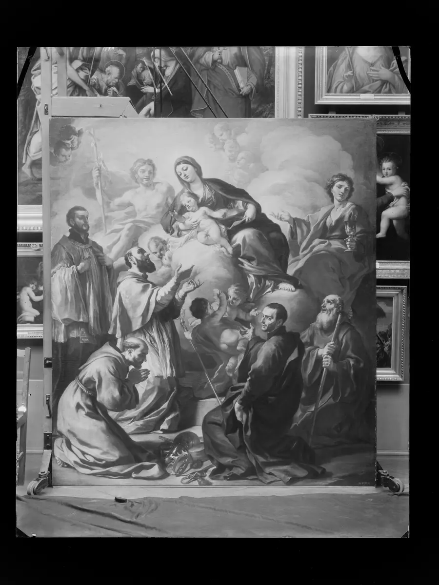 Thronende Madonna mit Heiligen