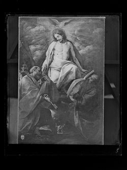 Christus erscheint den Aposteln Petrus und Paulus
